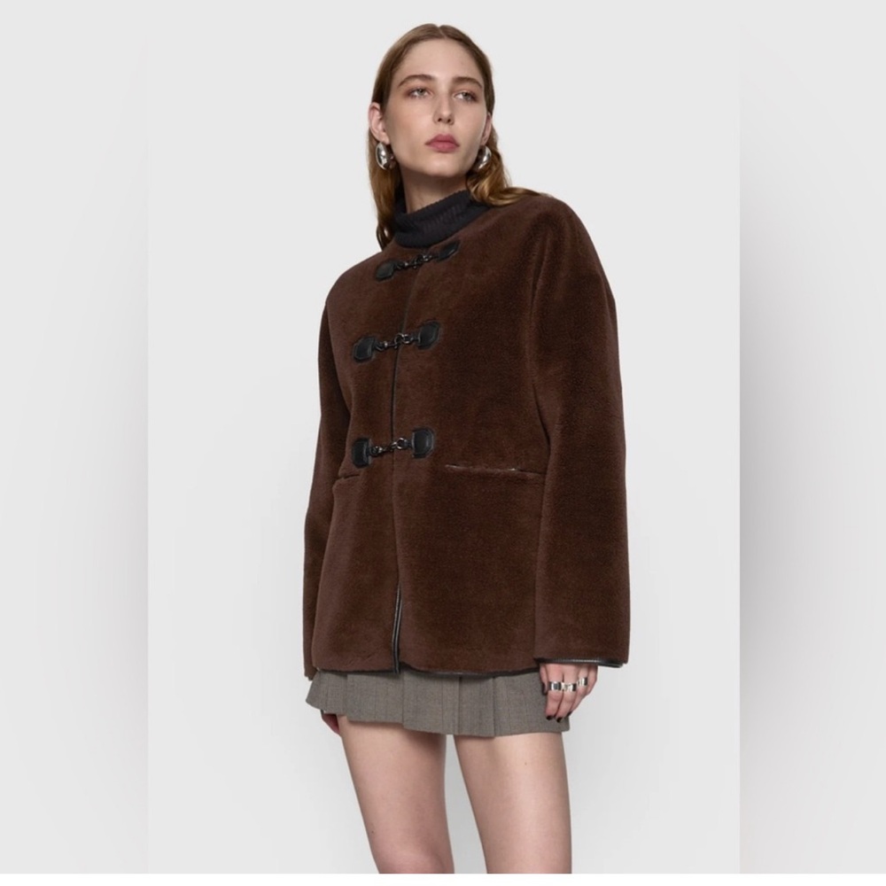 REBECCA MINKOFF Faux Fur Toggle Jacket
